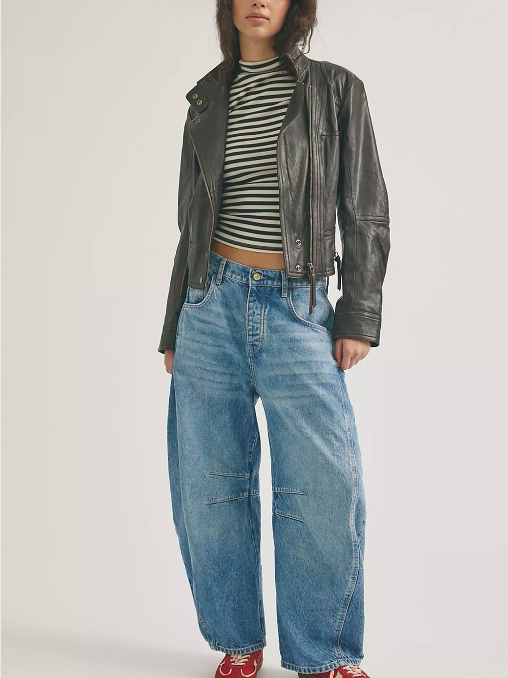 We The Free Light Blue Good Luck Barrel Jeans